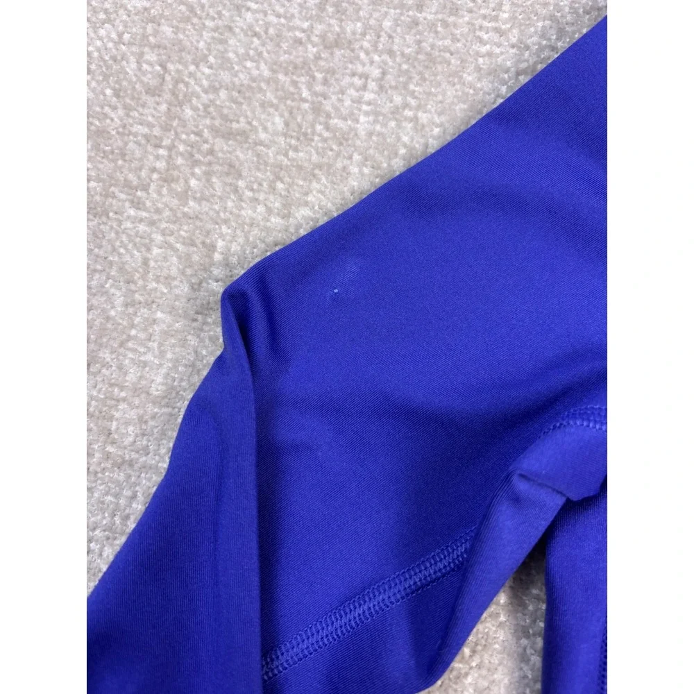 Nike Pro Dri-FIT Girls Royal Blue Quarter Zip Long Sleeve Athletic Pullover L
